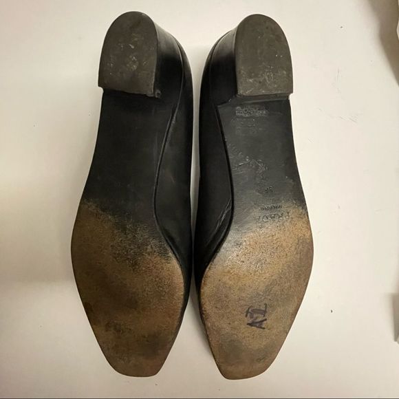 LAST CALL Prada Black Leather Flats/ ballet loafers - Picture 5 of 6